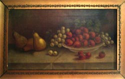 Another Oil Painting of pears and strawberries