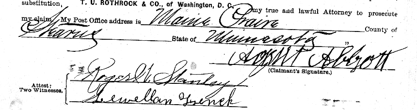 August Abbott, Jr Signature