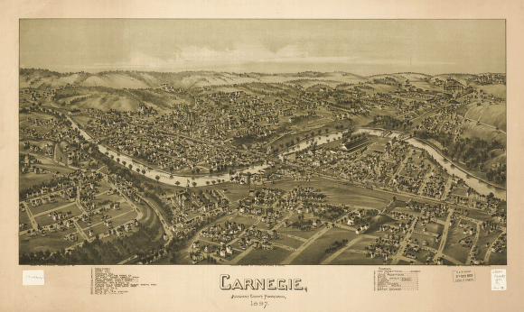 Carnegie, Pennsylvania Map, 1897