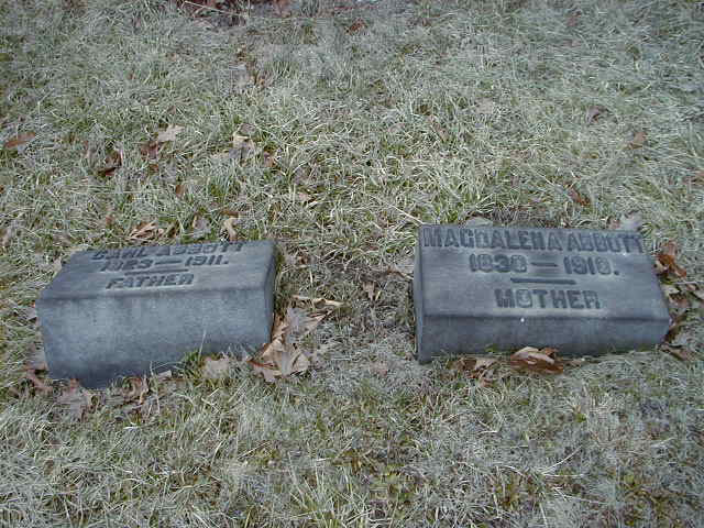 Charles and Magdalena Hetrick Abbott Headstone Markers