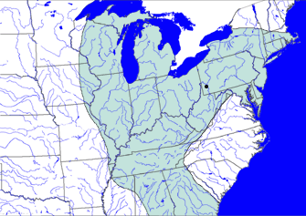 Adena Stemmed Projectile Point Distribution Map