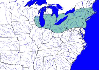 Meadowood Projectile Point Distribution Map